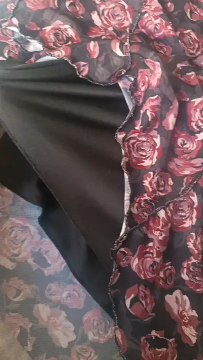 Vestido floral de manga larga en tonos rosas - miniatura 4