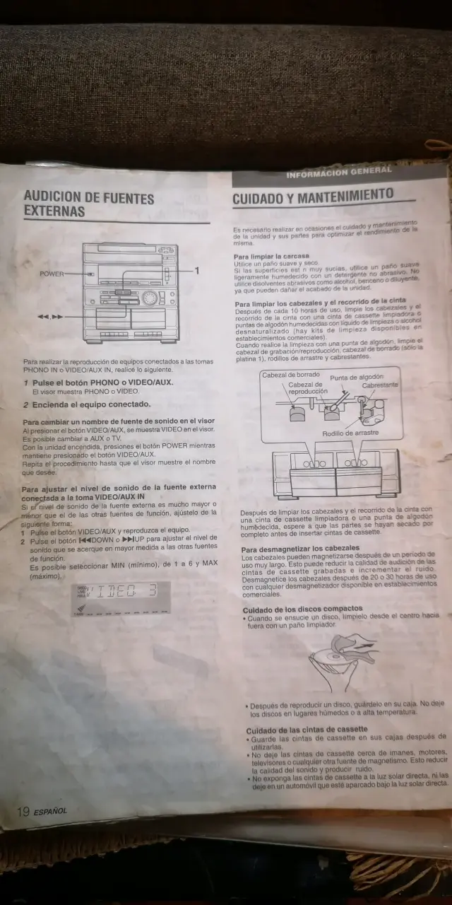 Manual de usuario Aiwa ZR 500 - 6
