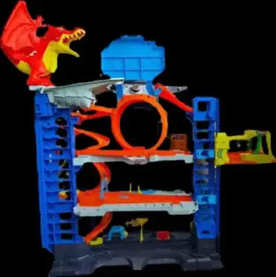 Pista de Autos Hot Wheels Ulmate Garage con  Dragó - miniatura 1