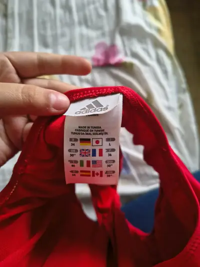 Traje de baño deportivo rojo Adidas para mujer - miniatura 2