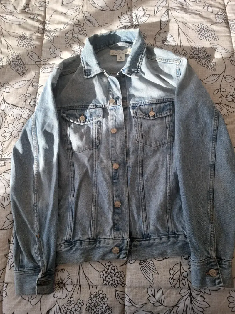 Chaqueta de mezclilla azul claro para hombre - 2