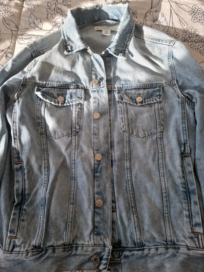 Chaqueta de mezclilla azul claro para hombre - 3