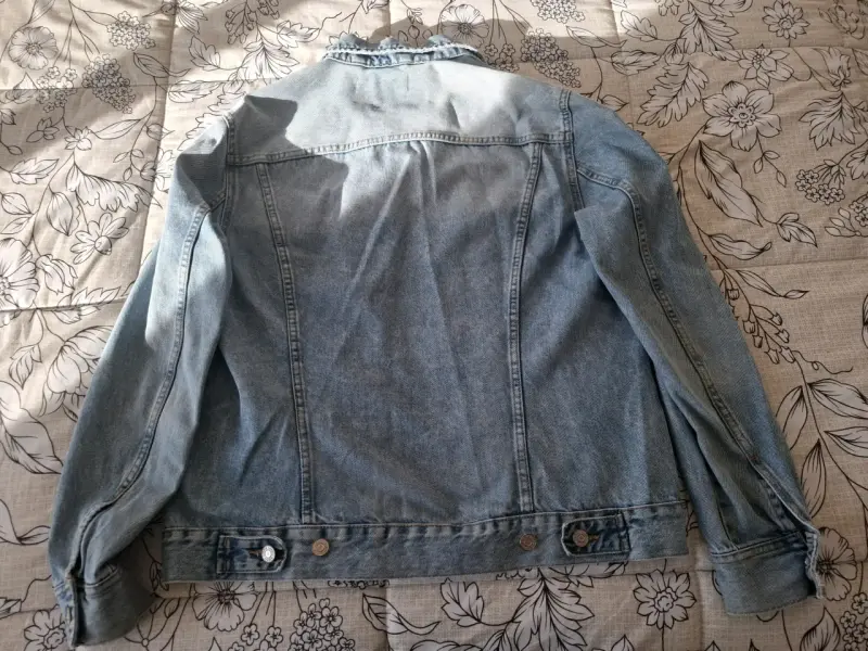 Chaqueta de mezclilla azul claro para hombre - 4
