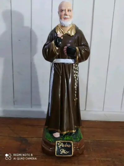 Figura Religiosa Padre Pio Grande 44 Cm - miniatura 1