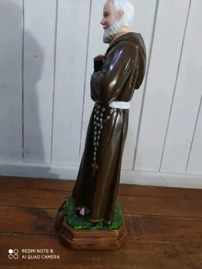 Figura Religiosa Padre Pio Grande 44 Cm - miniatura 3