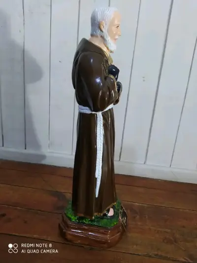 Figura Religiosa Padre Pio Grande 44 Cm - miniatura 5