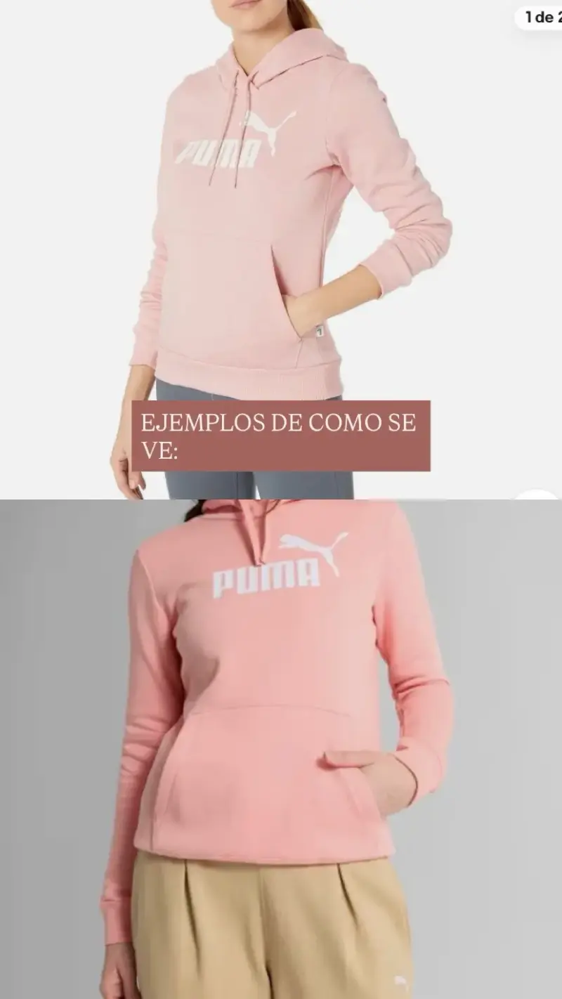 Polerón Puma rosado original talla XS - 2