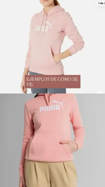 Polerón Puma rosado original talla XS - miniatura 2