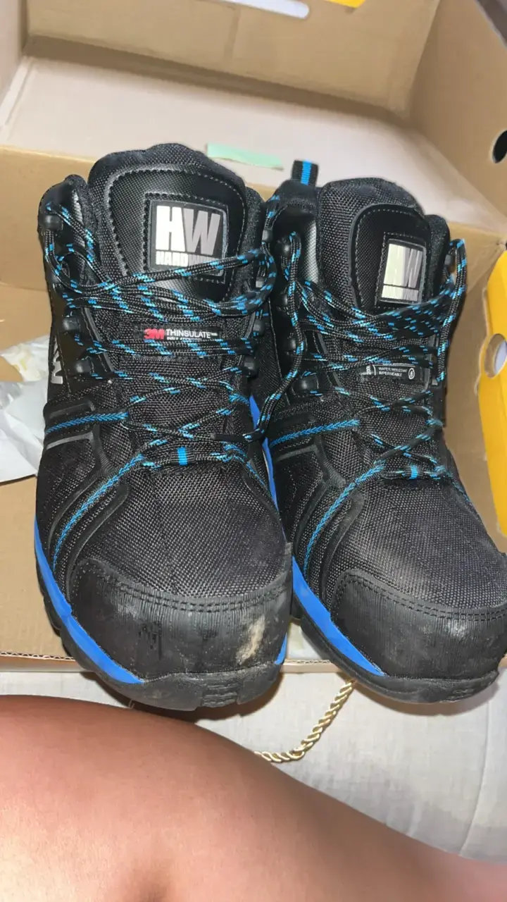 Botas de trabajo HW negras con detalles azules