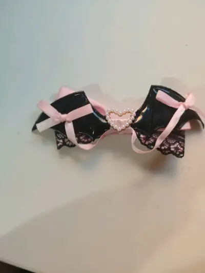 Set de pinches para el cabello con encaje y estampado animal - miniatura 1