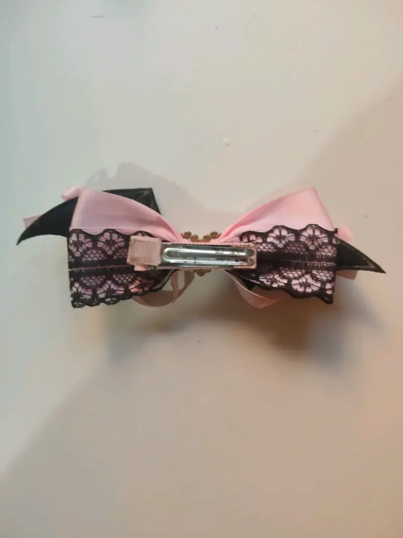 Set de pinches para el cabello con encaje y estampado animal - 2