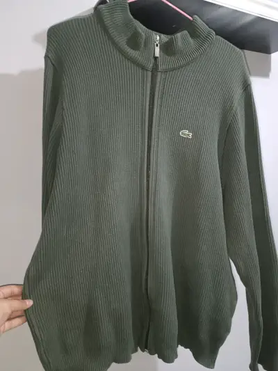 Chaqueta de punto verde Lacoste para hombre - miniatura 1