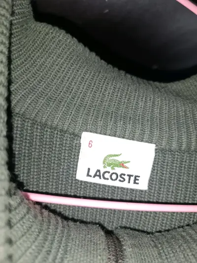 Chaqueta de punto verde Lacoste para hombre - miniatura 3