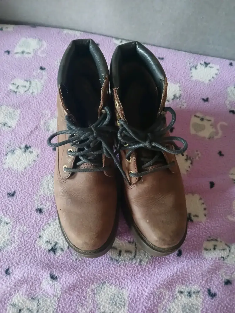 Botas Caterpillar de cuero marrón para mujer - 2