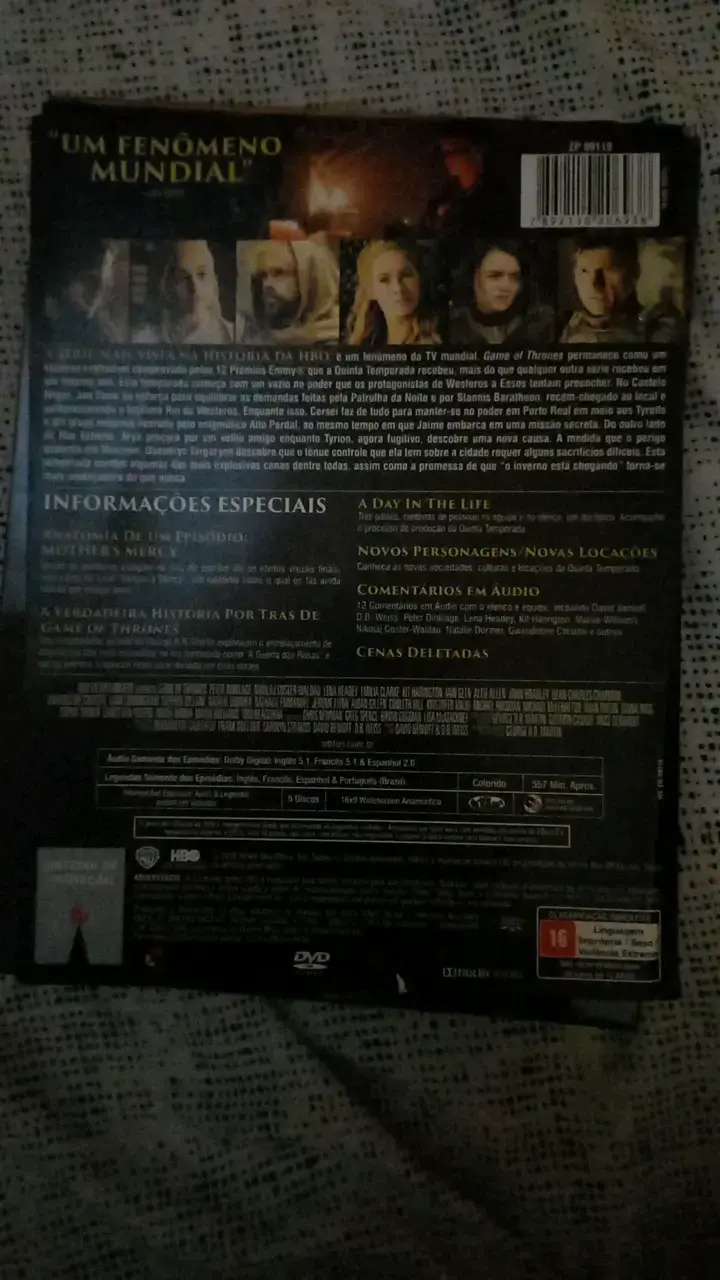 Game of Thrones Quinta Temporada Completa DVD - 2