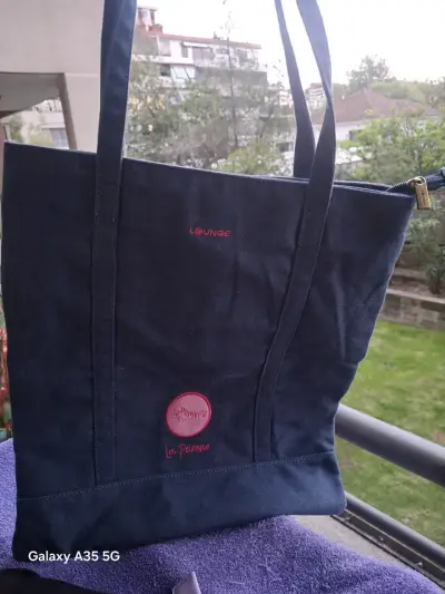 Bolso tote azul Lounge La Perversa - miniatura 1