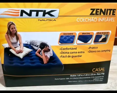 Colchón inflable doble NTK Zenite con inflador - miniatura 1