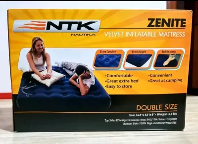 Colchón inflable doble NTK Zenite con inflador - miniatura 2