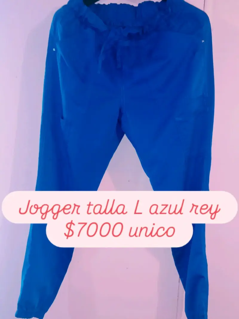 Pantalón jogger azul rey talla L - 2