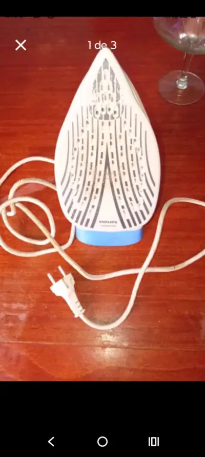 Plancha a vapor Philips azul en buen estado - miniatura 1