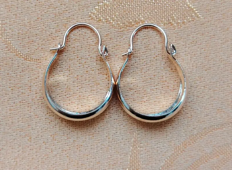 Aros de bote oro y plata brasileña - 4