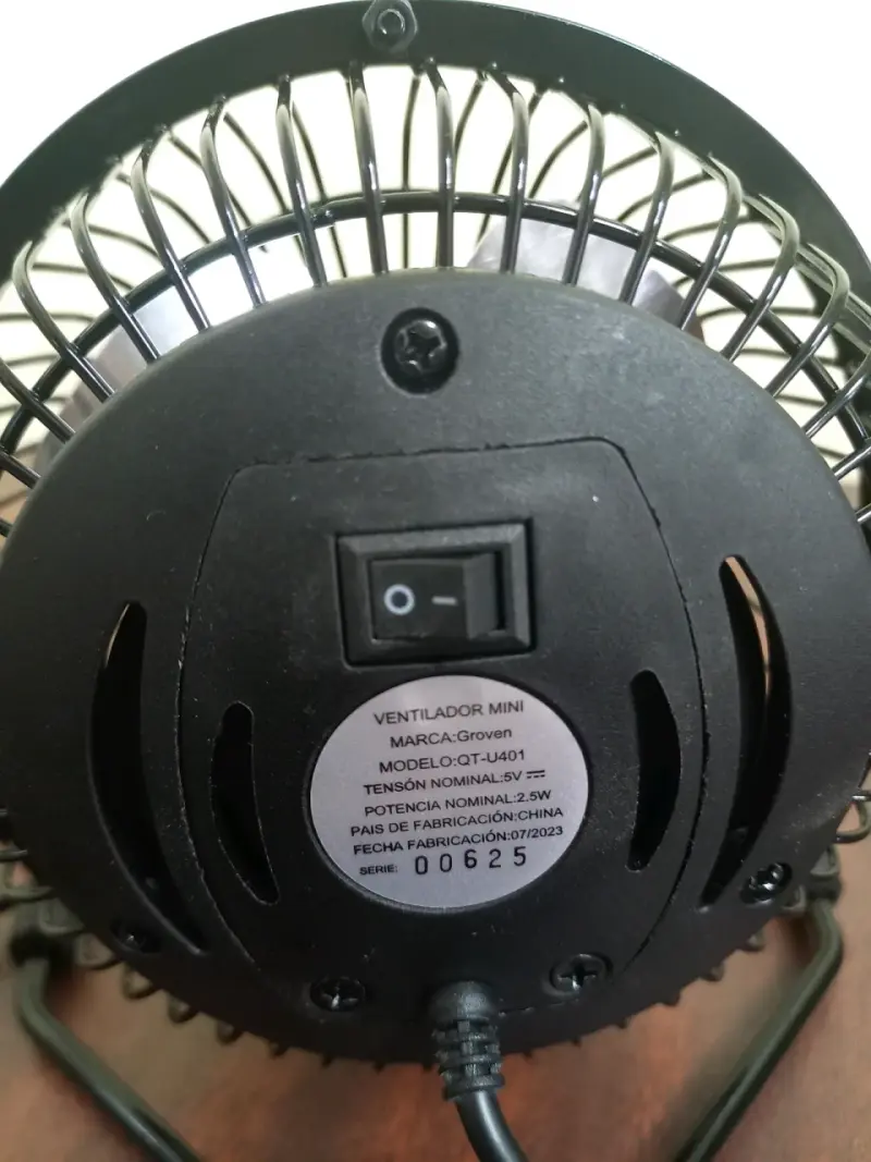 Ventilador Mini Groven QT-U401 2.5W - 4