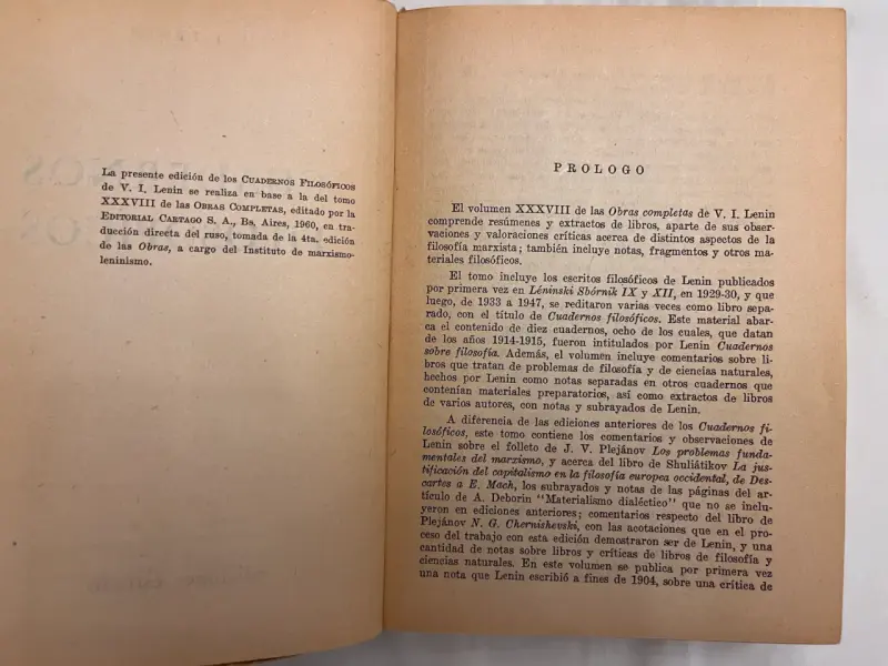 Cuadernos Filosóficos de V. I. Lenin, 1era Edición - 3
