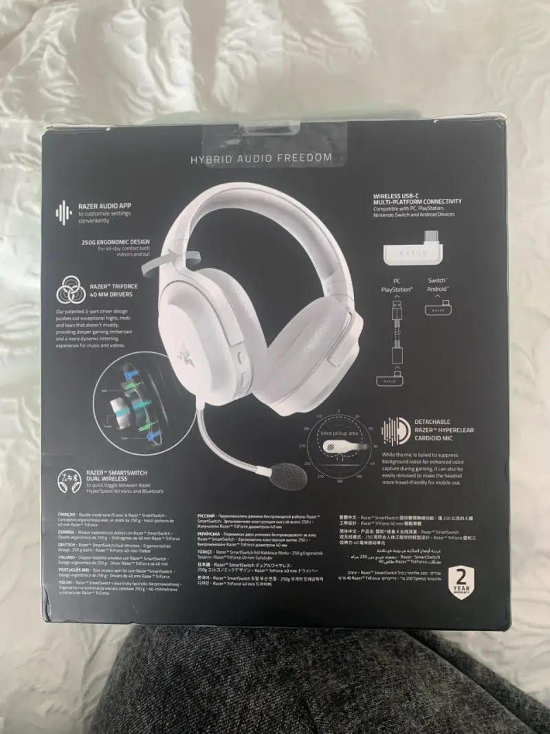 Audífonos Razer Barracuda X Mercury inalámbricos - 2