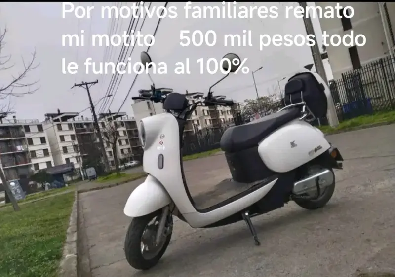 Scooter eléctrico blanco en buen estado - 4
