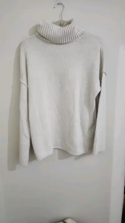 Suéter de cuello alto blanco Topshop - miniatura 1