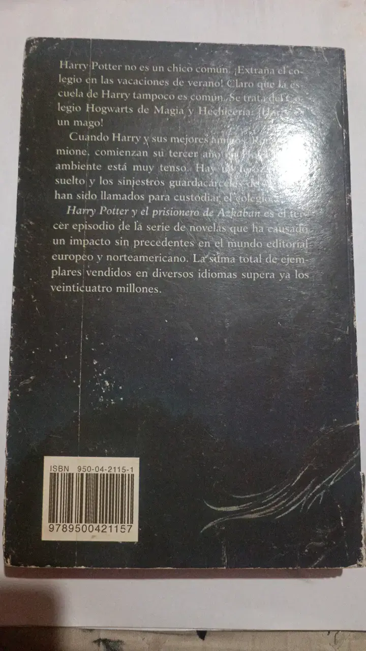 Libro Harry Potter y el Prisionero de Azkaban - 2