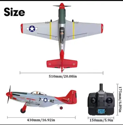 Avión RC P51D Mustang 5CH con Motor Brushless - miniatura 2