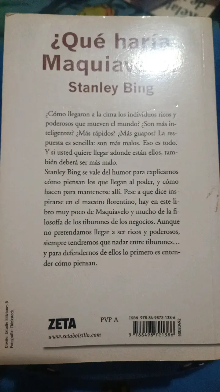 Libro '¿Qué haría Maquiavelo?' de Stanley Bing - 2
