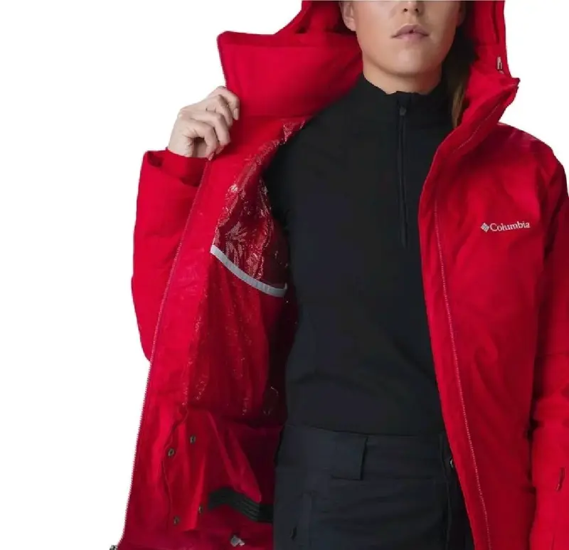 Chaqueta Roja Columbia para Mujer con Capucha - 2