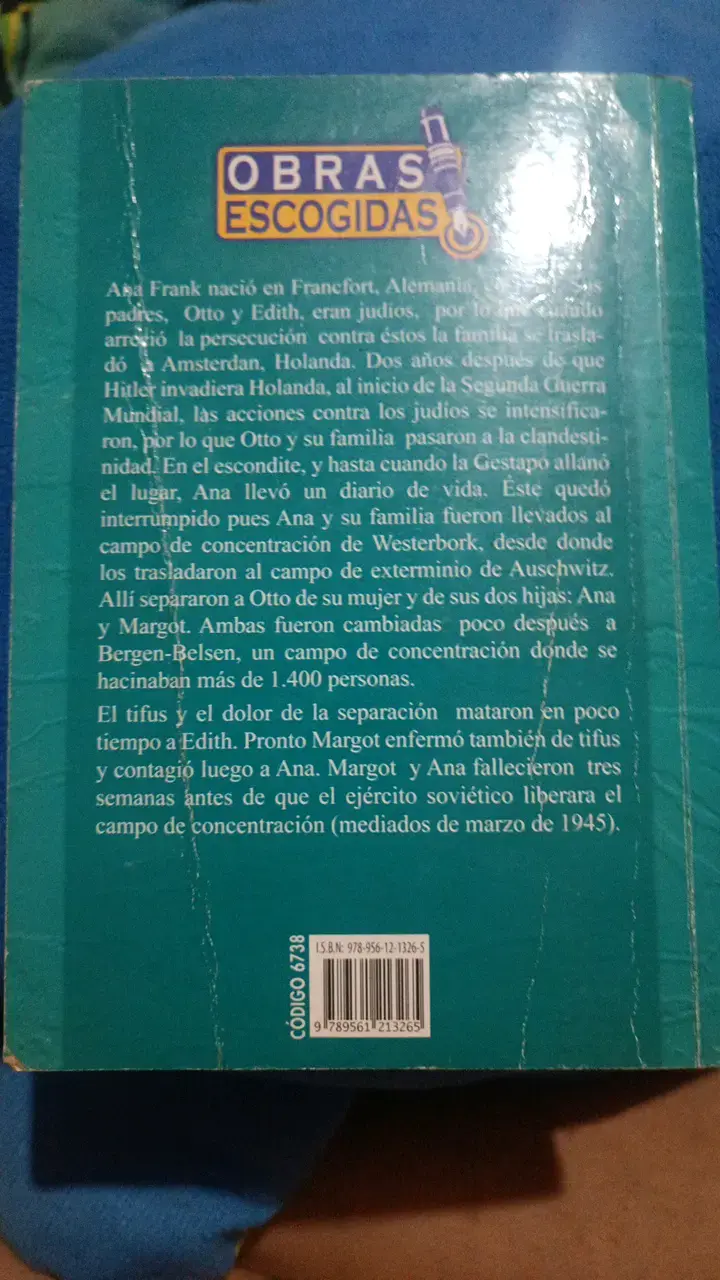 Libro Diario de Ana Frank Editorial Zig-Zag - 2