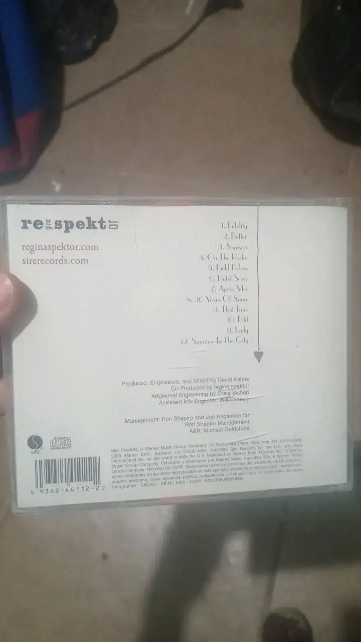 CD Regina Spektor Begin to Hope en buen estado - 3