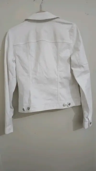 Chaqueta de mezclilla blanca Talbots para mujer - miniatura 4