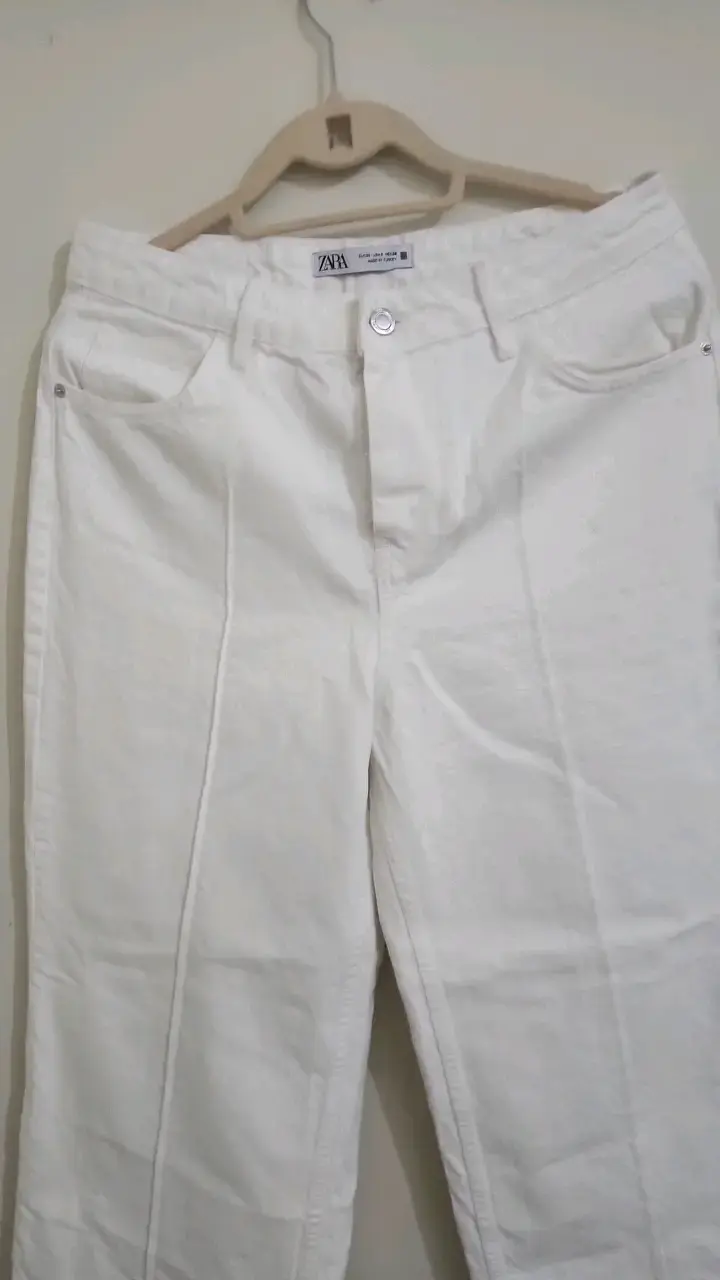 Pantalones blancos Zara de mujer talla 38 - 2