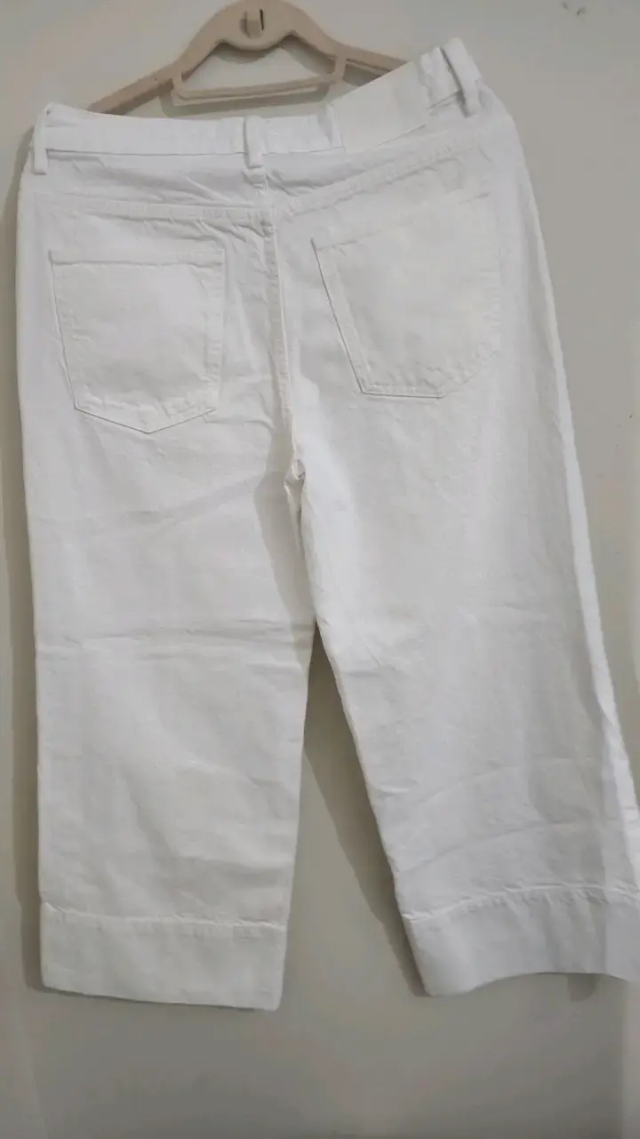 Pantalones blancos Zara de mujer talla 38 - 4