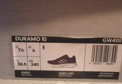 Zapatillas running Adidas Duramo 10 negras - miniatura 4