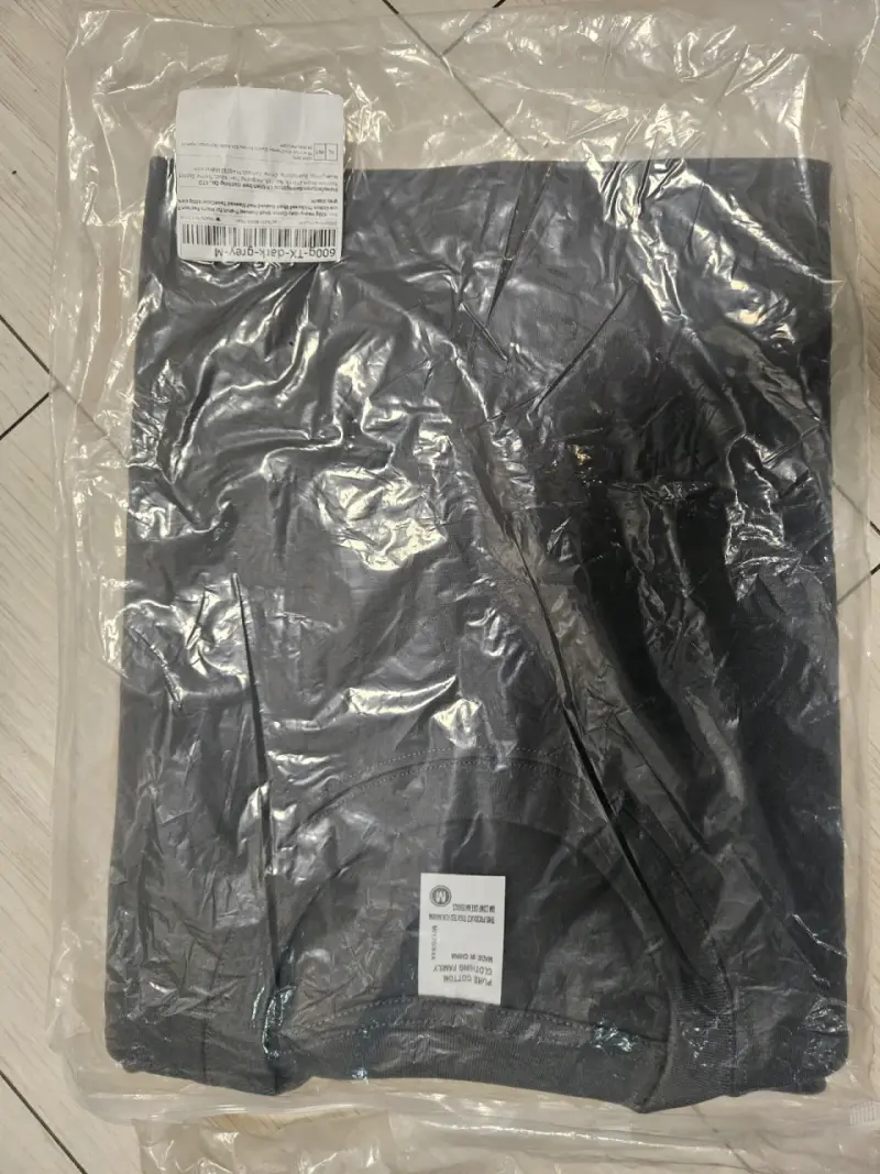 Polera Algodón Pesado 600g gris Oversize Unisex - 4
