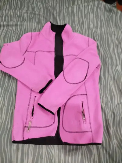 Chaqueta polar rosada con cierre - miniatura 1