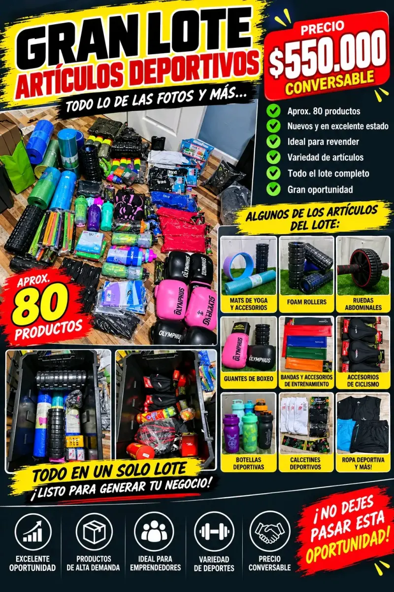 Gran lote de artículos deportivos variados