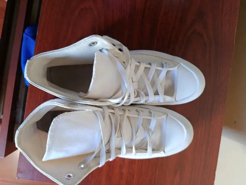 Zapatillas blancas Converse All Star de lona - 1