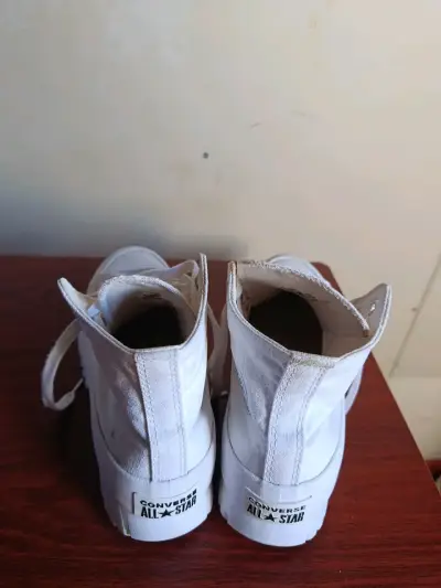Zapatillas blancas Converse All Star de lona - miniatura 2