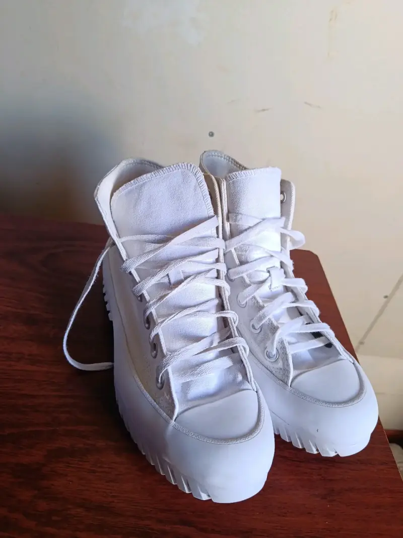 Zapatillas blancas Converse All Star de lona - 3
