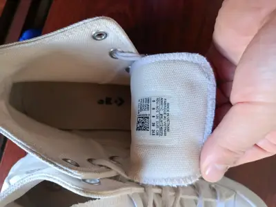 Zapatillas blancas Converse All Star de lona - miniatura 4
