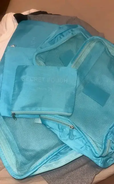 Set de 6 bolsas organizadoras de viaje azules - miniatura 5