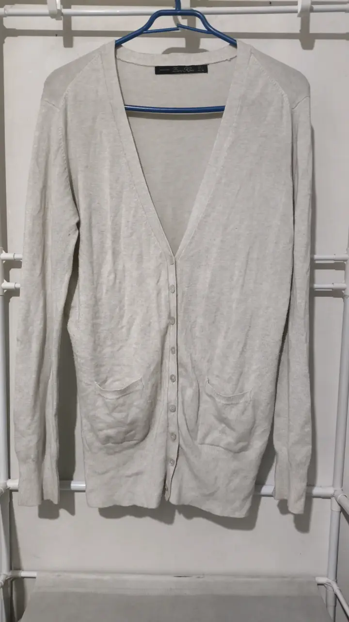 Cárdigan Beige de Lana para Mujer