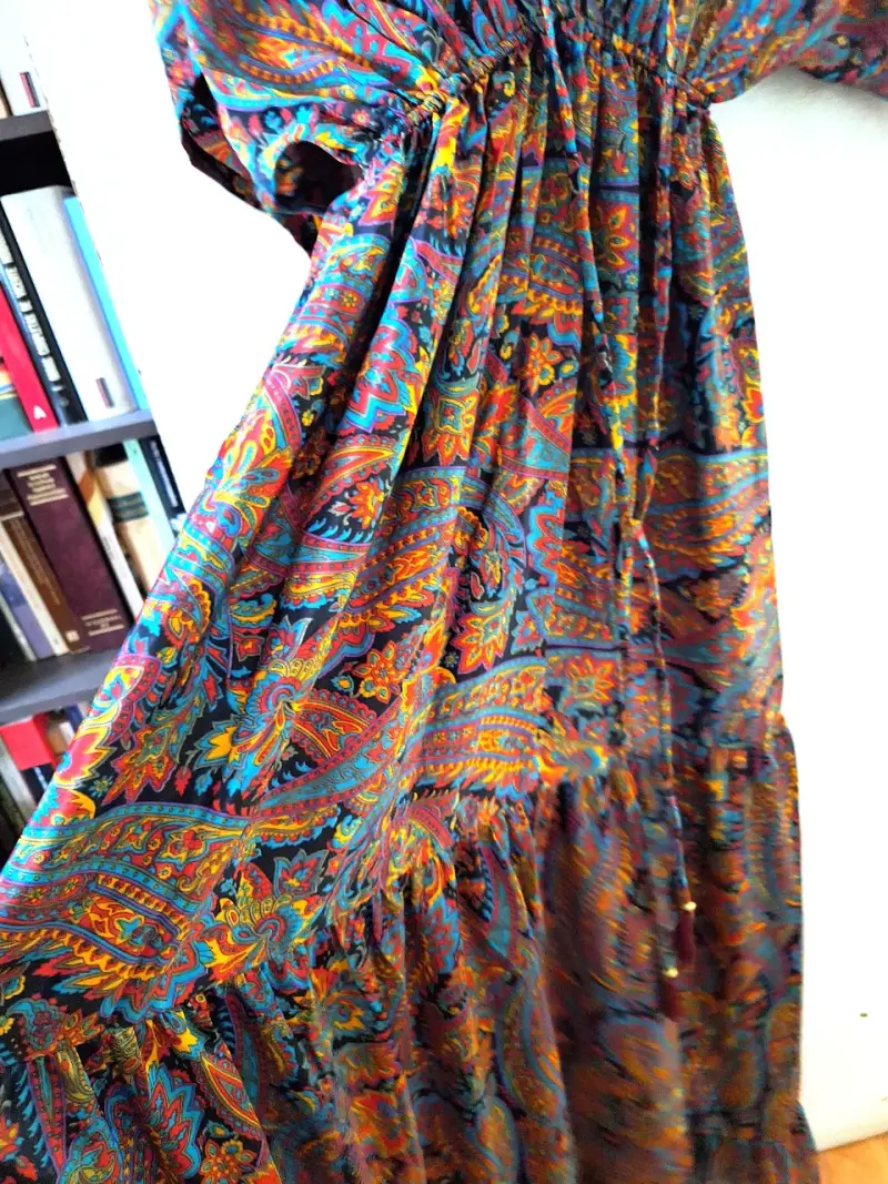 Vestido de Seda largo bohemio - 2